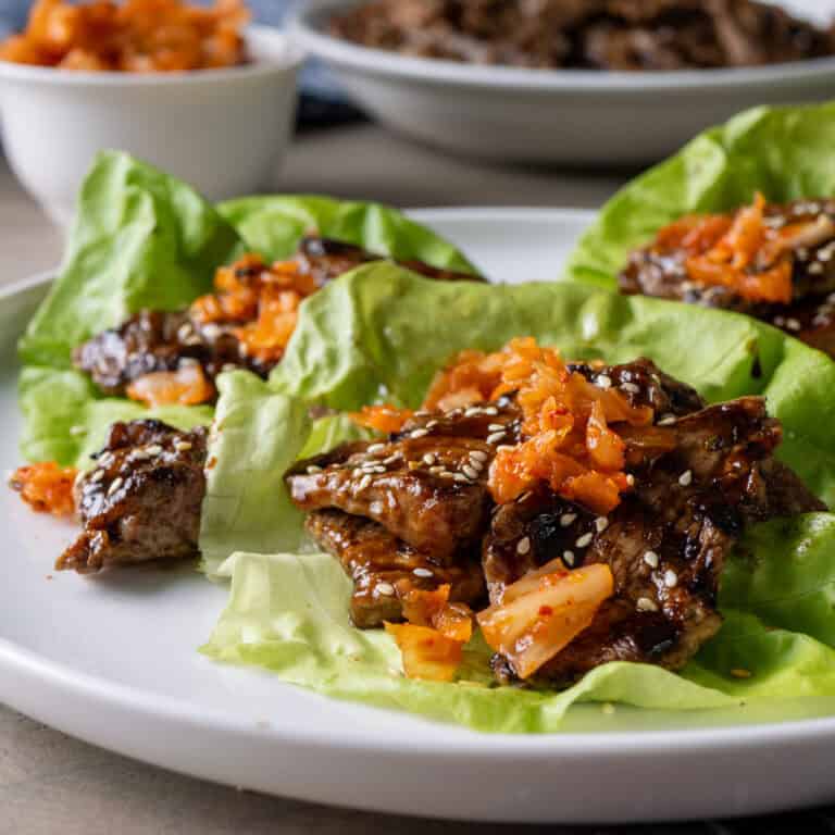 Korean BBQ Pork Lettuce Wraps
