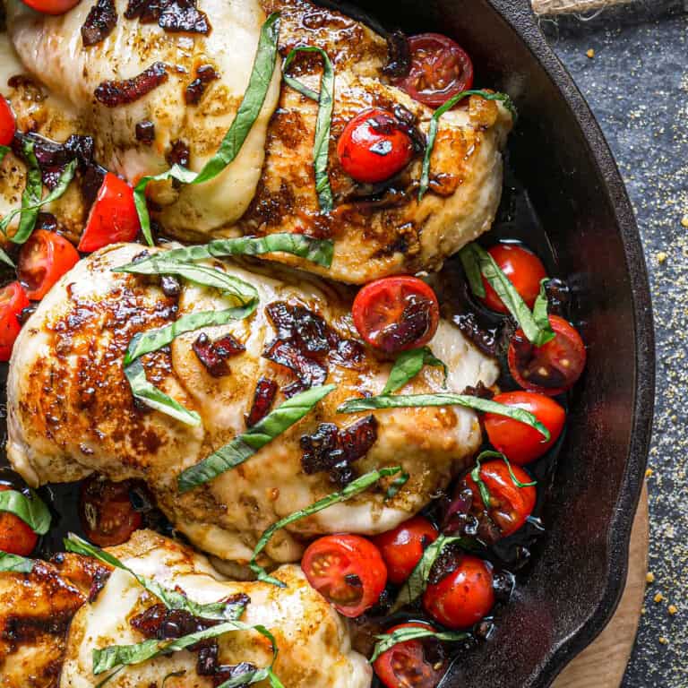 Balsamic Caprese Garlic Chicken