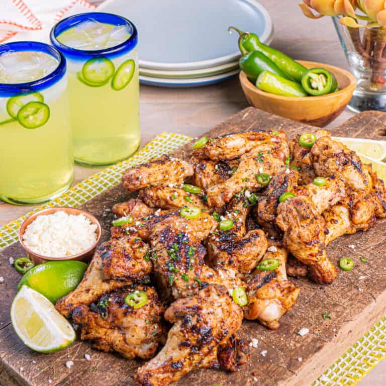 Spanglish Seasoned Grilled Chicken Wings