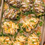 Chicken & Veggie Stuffed Poblano Peppers