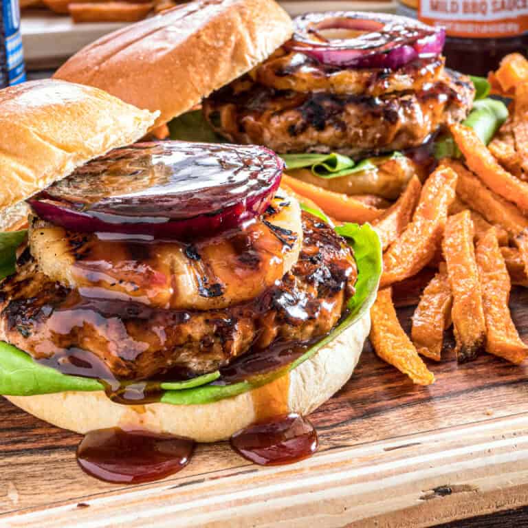 Grilled Teriyaki Pineapple Turkey Burgers