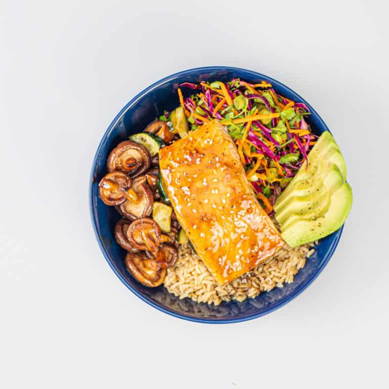 Baked Teriyaki Salmon Bowl