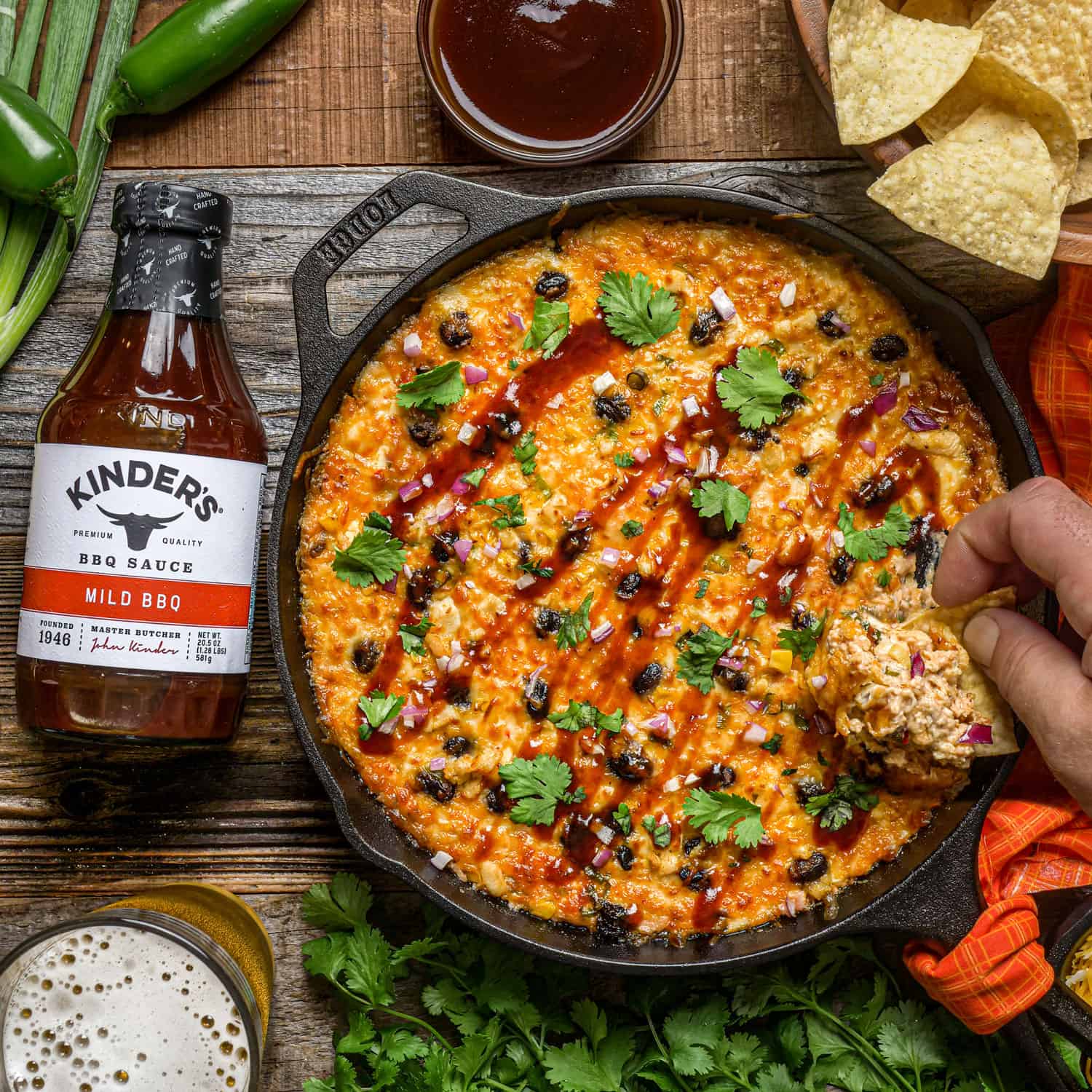 BBQ Chicken Cheese Dip