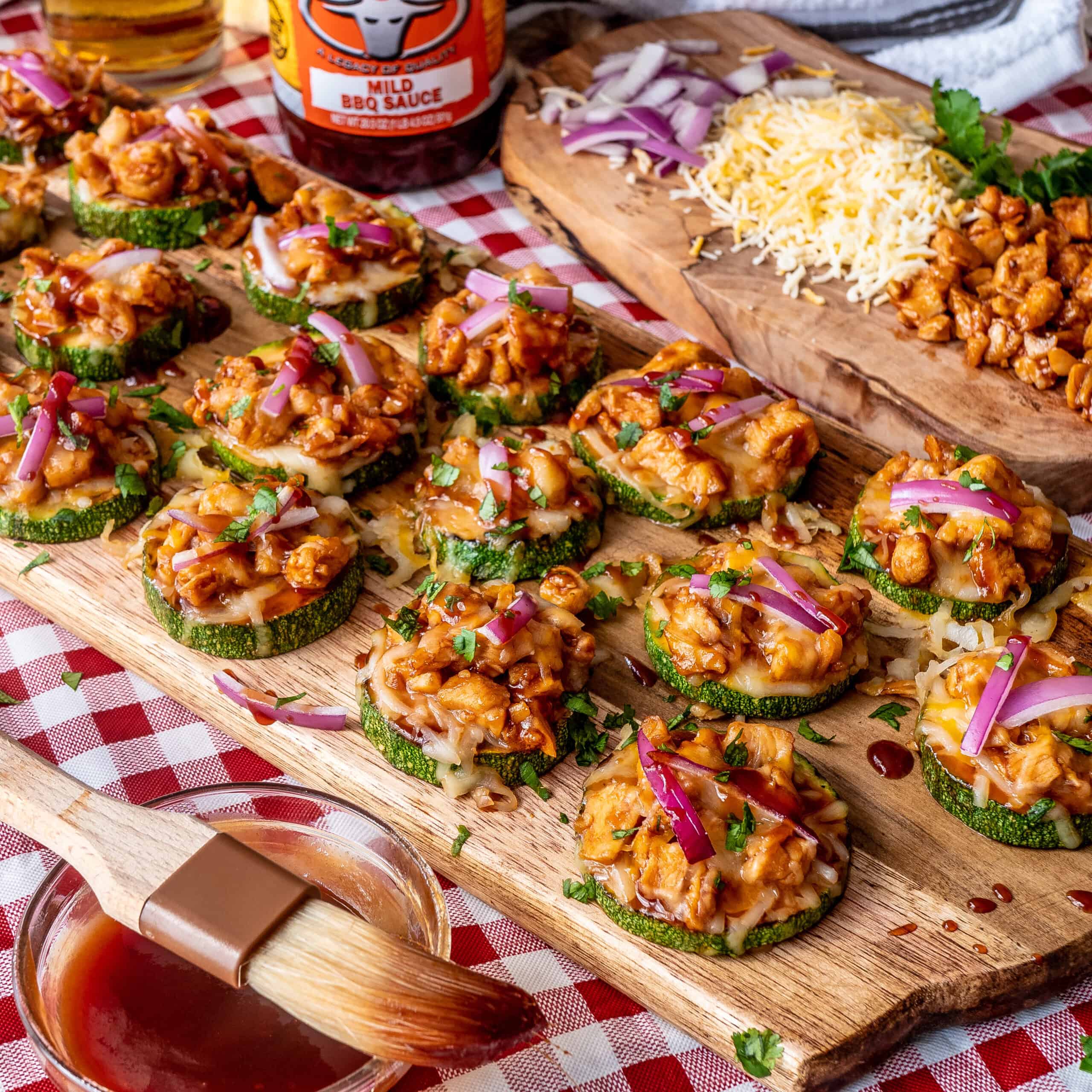 BBQ Chicken Zucchini Bites