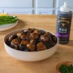 Black Garlic Ribeye with Roasted Mushrooms