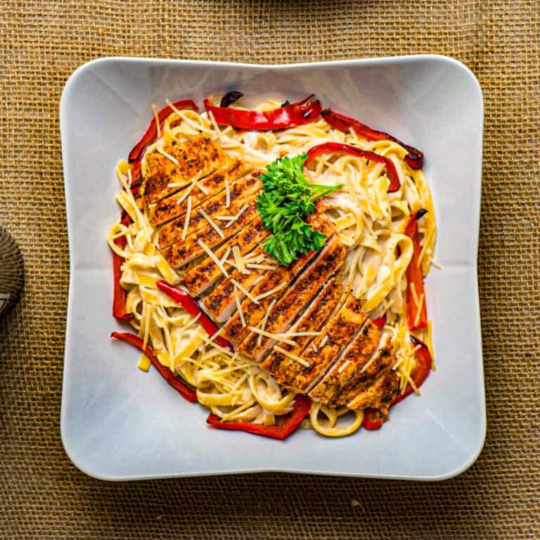 Blackened Chicken Fettuccine Alfredo