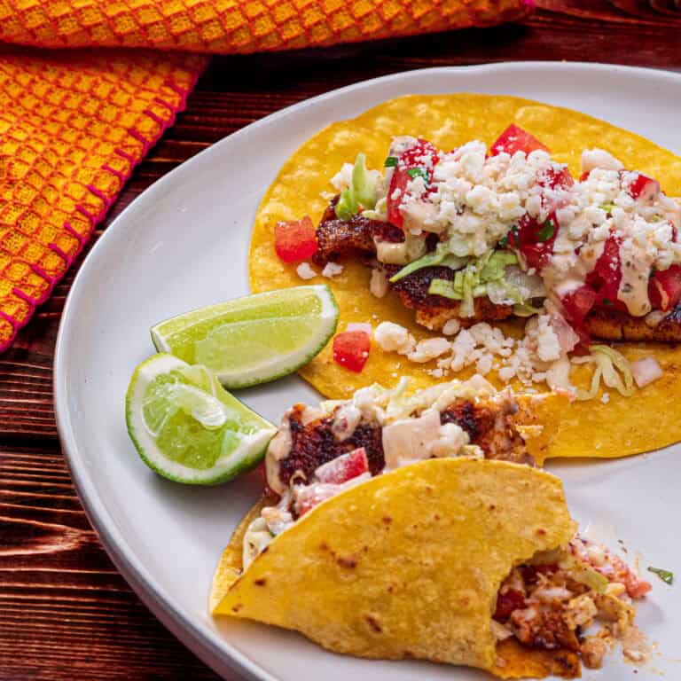 Blackened Fish Tacos with Kinder's Blackened Rub