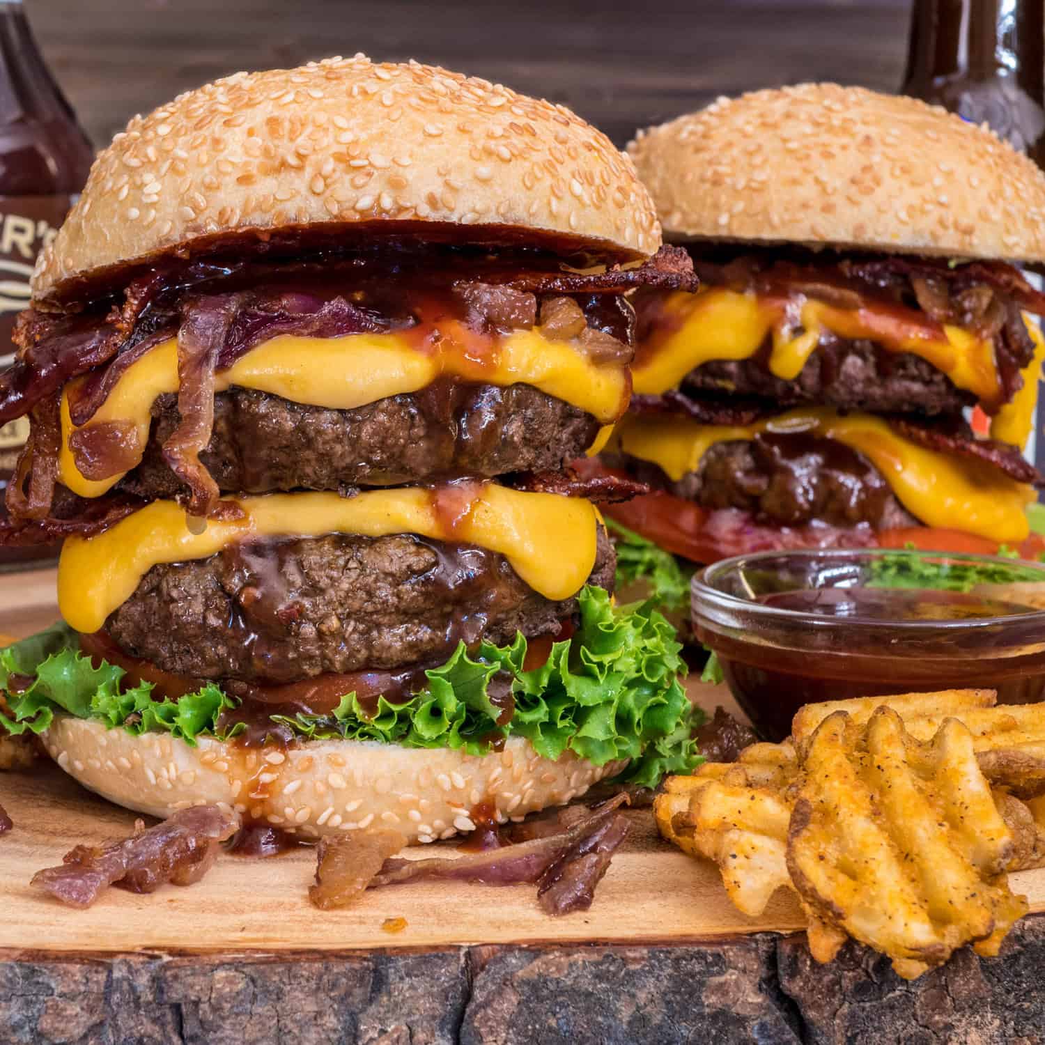 Buttery Steakhouse Burgers with Brown Sugar Bacon