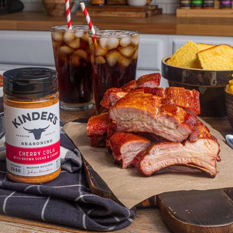 Cherry Cola Smoked Baby Back Ribs with Kinder's