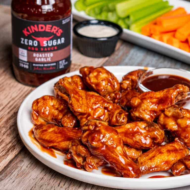 Grilled Chicken Wings with Zero Sugar Roasted Garlic BBQ Sauce