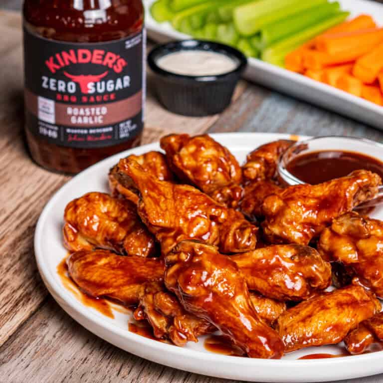 Grilled Chicken Wings with Zero Sugar Roasted Garlic BBQ Sauce