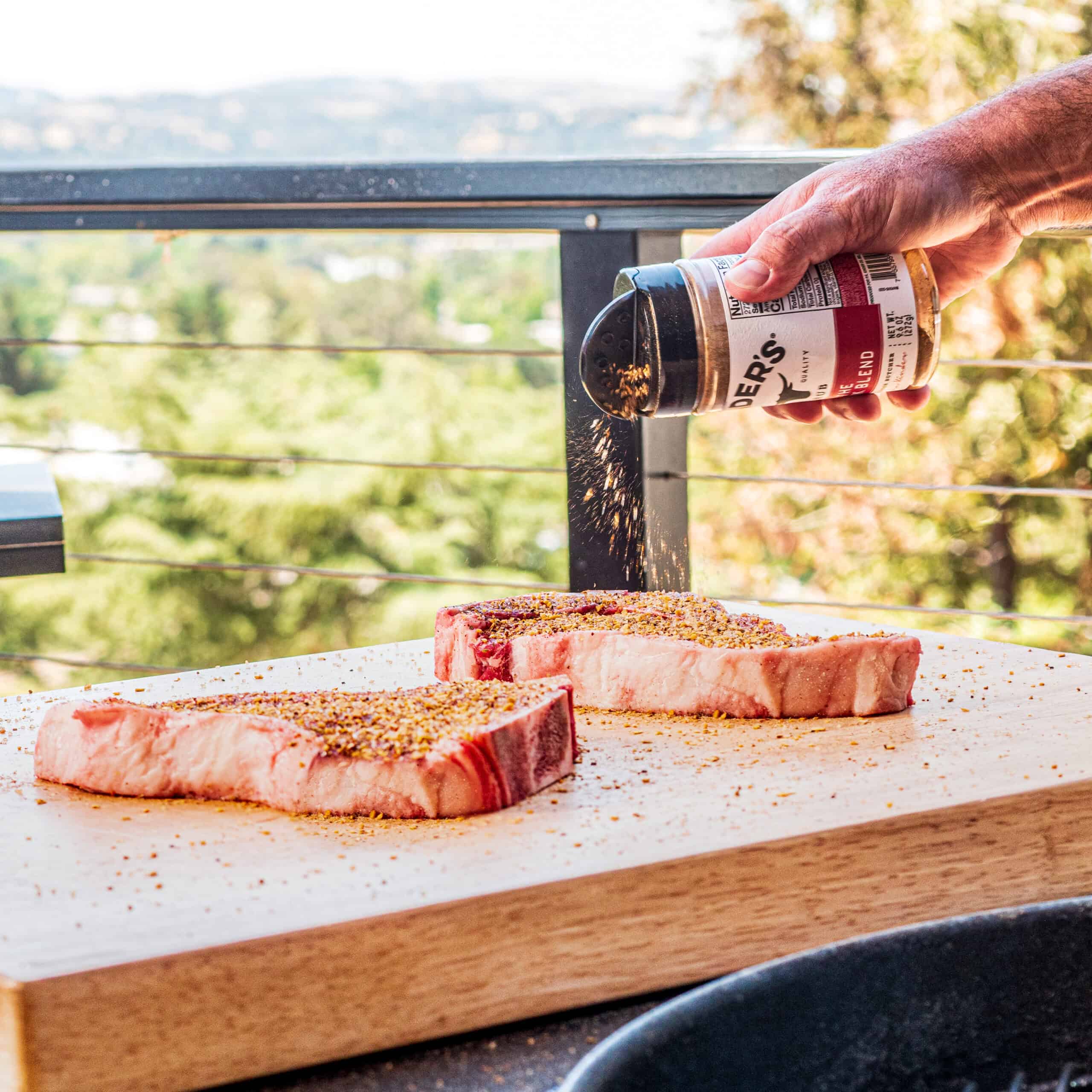Grilled T-Bone Steaks with Steak Blend Seasoning