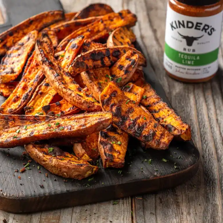 Grilled Tequila Lime Sweet Potato Wedges