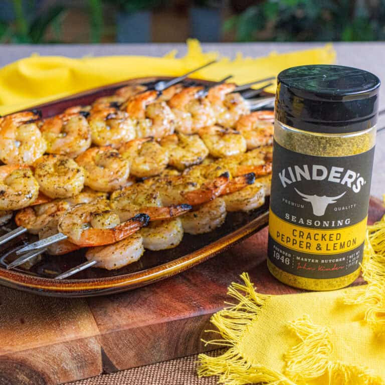 Lemon Pepper Grilled Shrimp with Kinder's