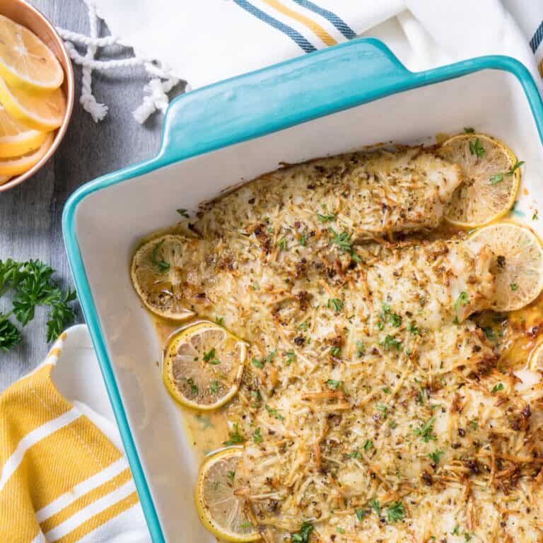 Lemon Pepper Parmesan Crusted Tilapia