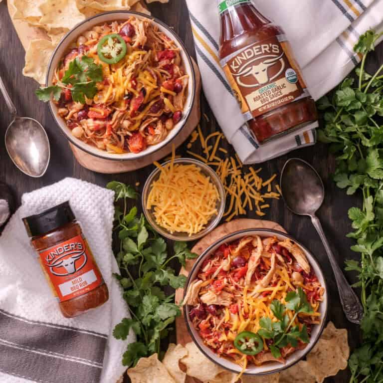Roasted Garlic BBQ Chicken Chili