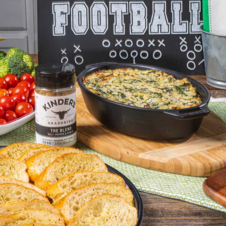 Spinach Artichoke Dip with Kinder's The Blend Seasoning