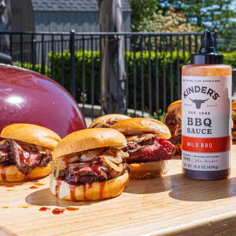 Woodfired Garlic Tri Tip Sliders with Kinder's Mild BBQ Sauce