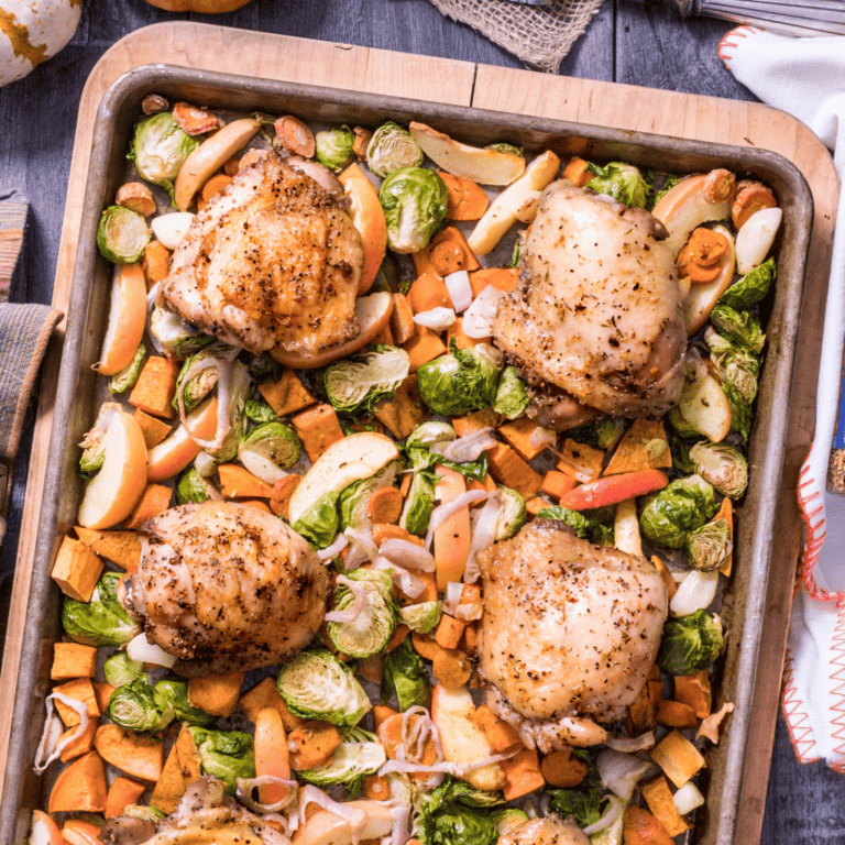 One-Pan Autumn Roasted Chicken and Veggies