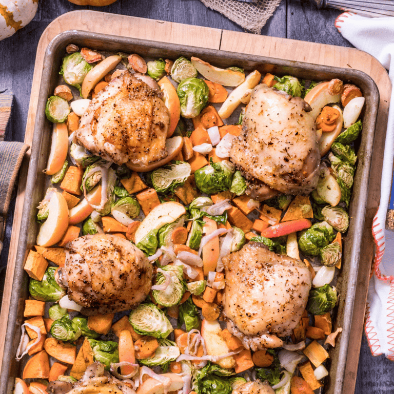 One-Pan Autumn Roasted Chicken and Veggies