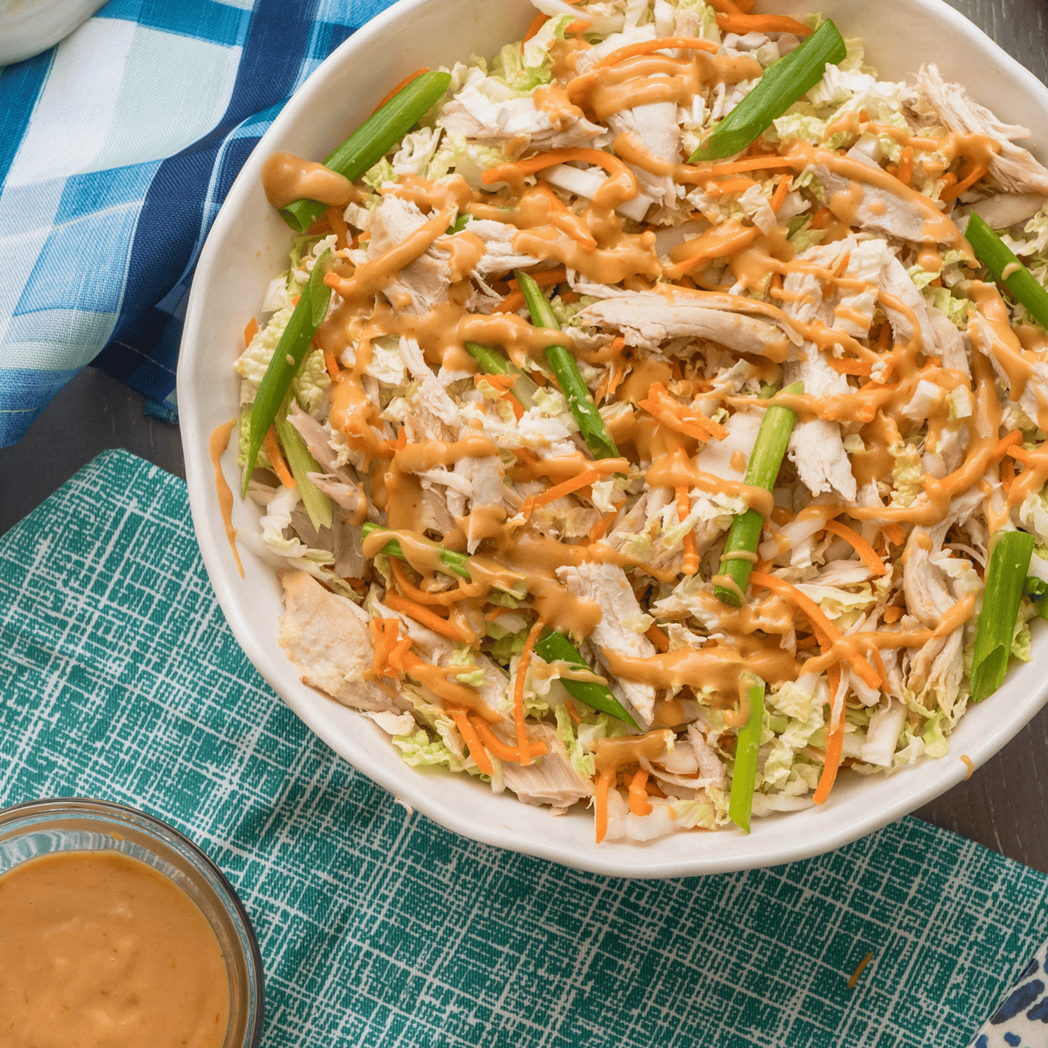 Roasted Chicken Coleslaw Salad