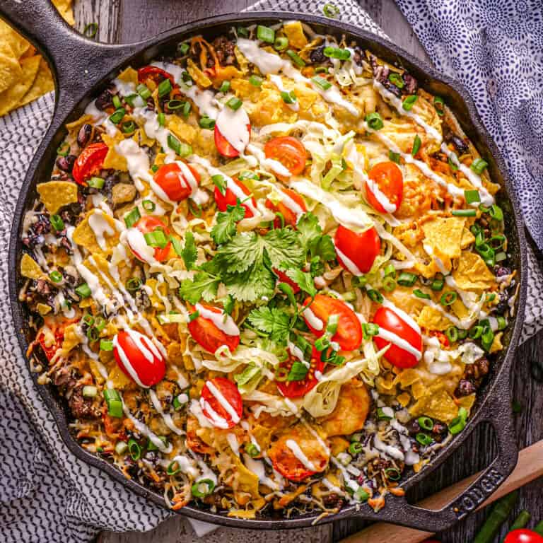 Skillet Taco Casserole with Ground Beef