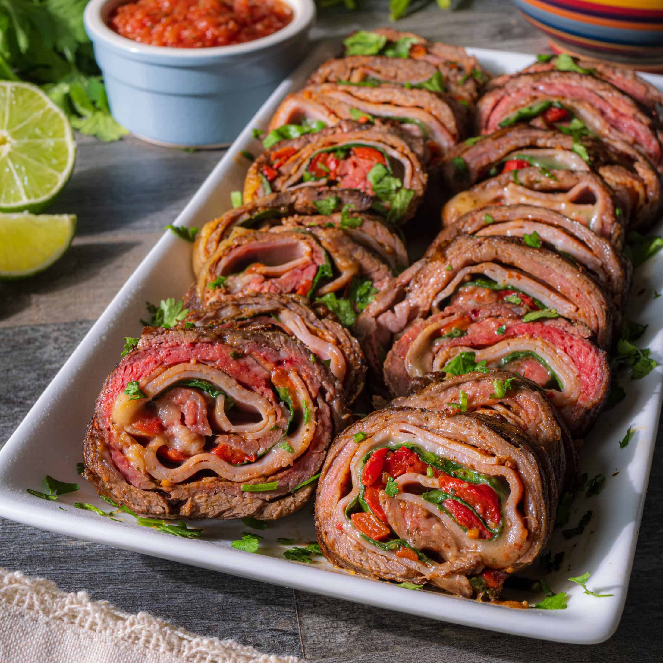 Carne Asada Rollitos de Carne with Spanglish Asadero Seasoning
