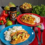 CARNE ASADA SEASONED TILAPIA WITH MANGO SALSA