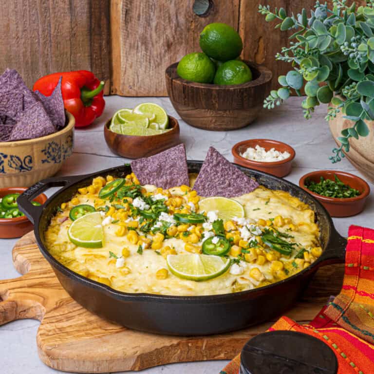 Elote Chicken Cheese Dip with Spanglish Asadero Elote Seasoning