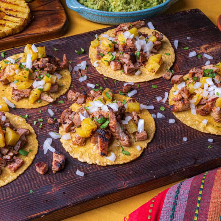 Tacos Al Pastor with Spanglish Asadero Al Pastor Seasoning