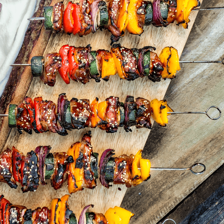 Spicy Teriyaki Pork Tenderloin Skewers