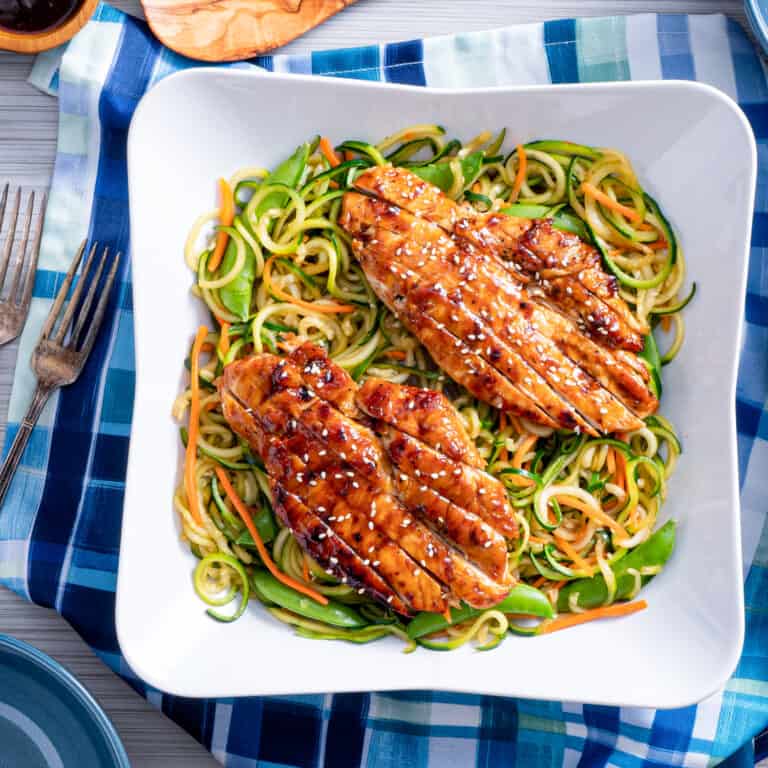 Teriyaki Chicken Zucchini Noodles