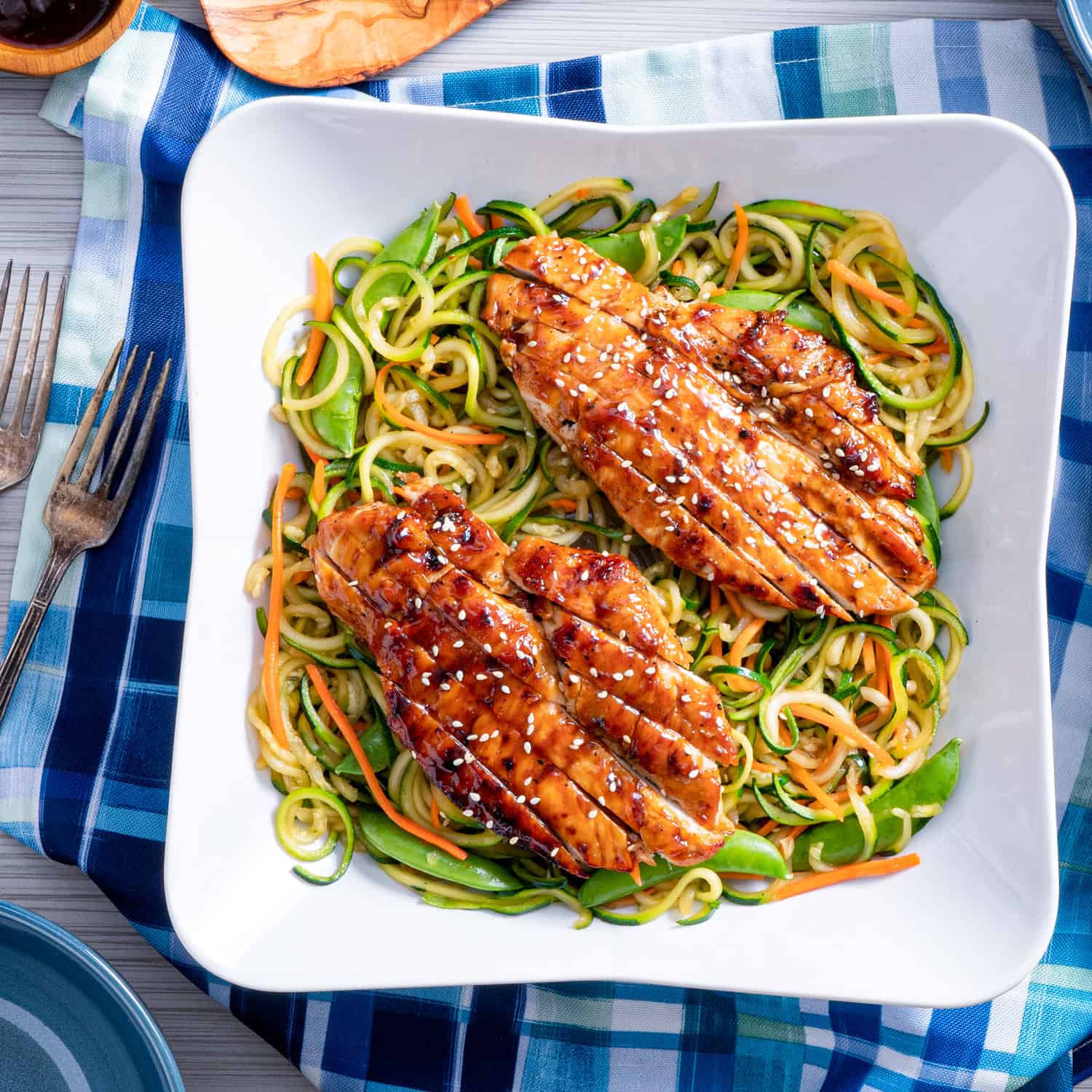 Teriyaki Chicken Zucchini Noodles